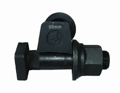 Шпилька колесная передняя с гайкой М22 БЕЗ НАСЕЧКИ SHACMAN 81.45501.0077 LEO