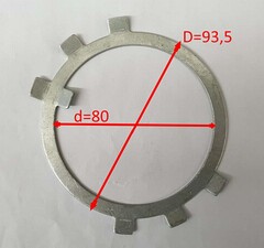 Шайба бортовой передачи (упорная-стопорная)